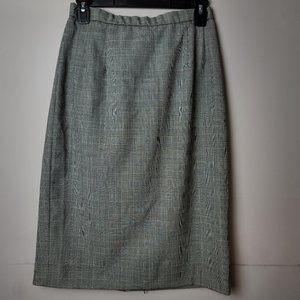 Pendleton 100% linen skirt sz 10 for women knee length zipper, slit pencil skirt